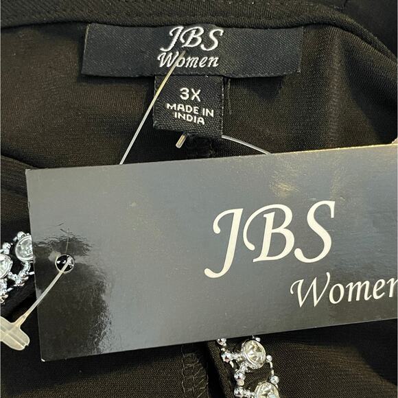 JBS After 5 Black Rhinestone Cold-Shoulder Dress 3X - Picture 12 of 12